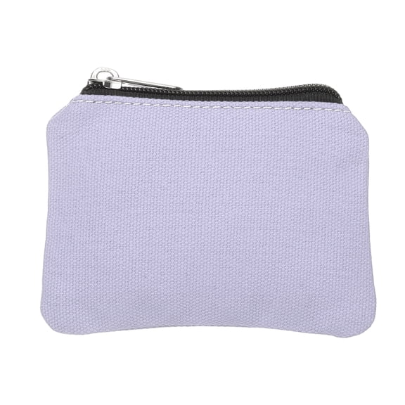 Uxcell Canvas Coin Purse, Small Coin Purse with Zipper Portable Change Pouch Holder Travel Storage Organizer 5x3 in & Light Purple-Fitting for ( Change Coins/ID Card/Jewelry Keys/Cosmatic)