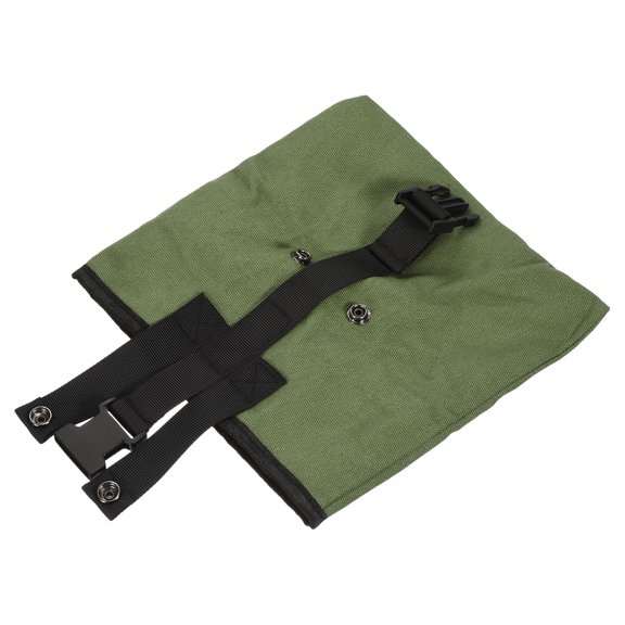 Uxcell Canvas Foraging Bag ABS Collapsible Fruits Picking Belt Pouch Green 1 Pack