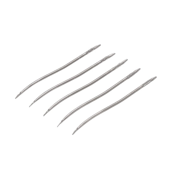 Uxcell Canvas Leather Sewing Awl Bent Needle for Shoe Repairing, DIY Handmade 5Pack