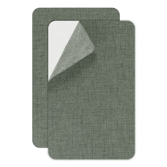 Uxcell Canvas Repair Patch, 2 Pcs 4.9 x 8 Inch Self-Adhesive Waterproof Linen Fabric Patch for Sofas Tote Bags Furniture Car Seats Canopy Tents Boat Covers, Space Gray