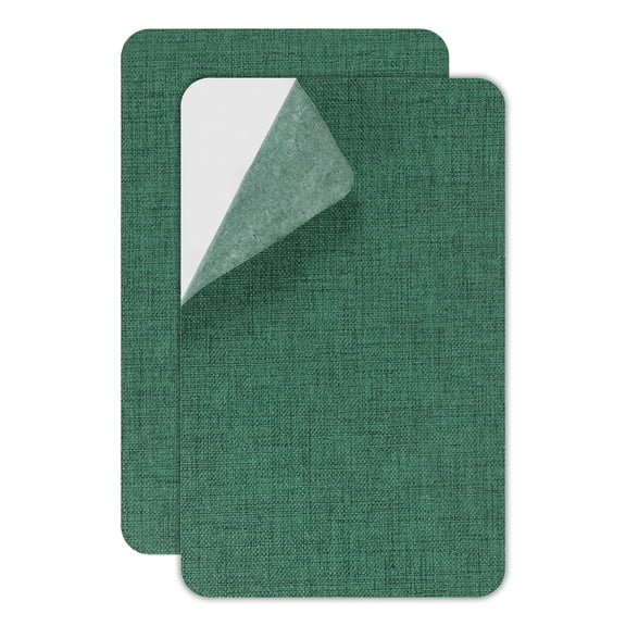 Uxcell Canvas Repair Patch, 2 Pcs 4.9 x 8 Inch Self-Adhesive Waterproof Linen Fabric Patch for Sofas Tote Bags Furniture Car Seats Canopy Tents Boat Covers, Dark Green