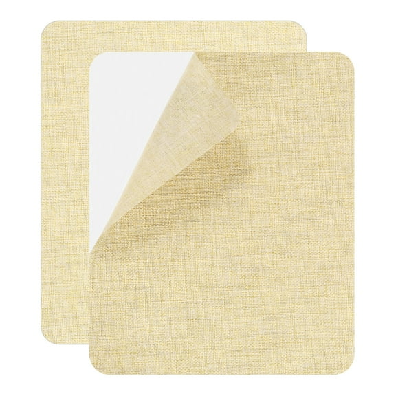 Uxcell Canvas Repair Patch, 2 Pcs 9 x 11 Inch Self-Adhesive Waterproof Linen Fabric Patch for Sofas Tote Bags Furniture Car Seats Canopy Tents Boat Covers, Khaki