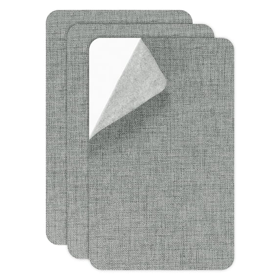 Uxcell 3Pcs 4.9 x 8" Canvas Repair Patch Self-Adhesive Linen Fabric Patch Gray