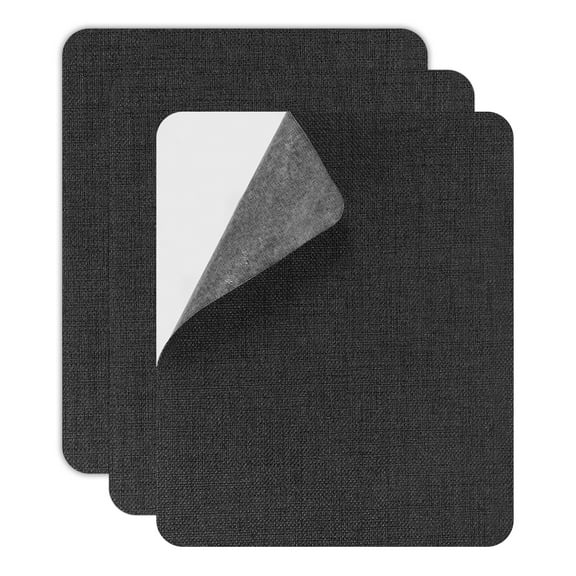 Uxcell Canvas Repair Patch, 3 Pcs 9 x 11 Inch Self-Adhesive Waterproof Linen Fabric Patch for Sofas Tote Bags Furniture Car Seats Canopy Tents Boat Covers, Black
