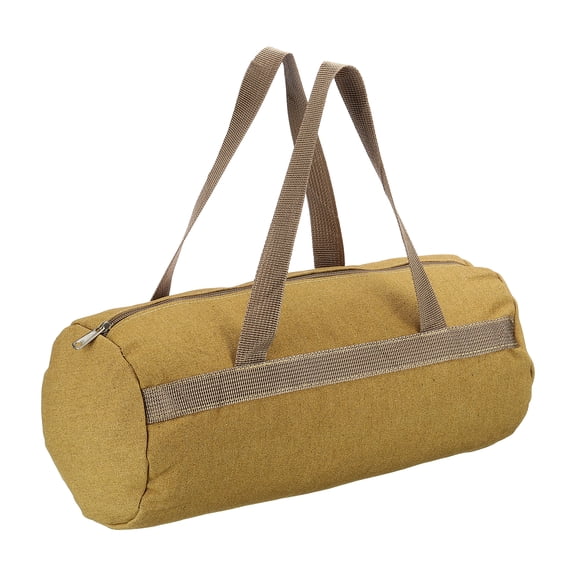 Uxcell Canvas Tent Stakes Bag, Canvas Tool Storage Bag Heavy Duty Camping Organizer with Handle Durable Fabric Utility Pouch 14x6x6" & Khaki- Fit for (Outdoor Hunting/Hiking Kit)