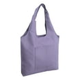 thumbnail image 1 of Uxcell Canvas Tote Bag Canvas Shoulder Bag Personalized Reusable Handbag Purple, 1 of 5