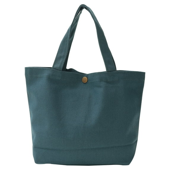 Uxcell Canvas Tote Bag with Handle Reusable Handbag Shopping Bags Blue