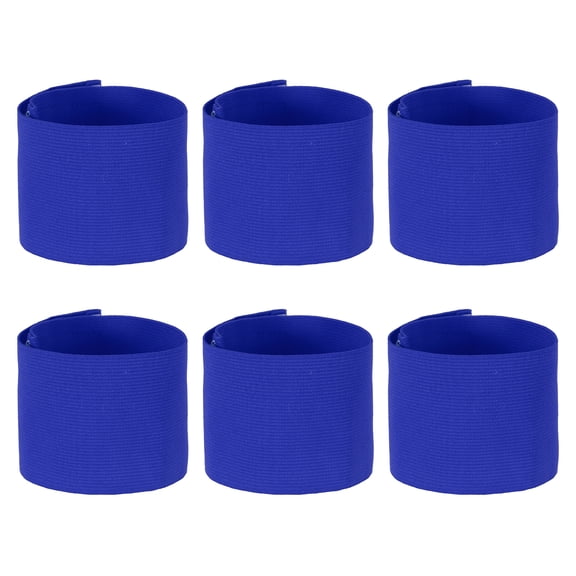 Uxcell Captain Arm Bands for Soccer, Soccer Captain Armband for Adult Football Basketball Sports 6 Pcs & Dark Blue