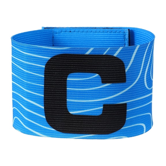 Uxcell Captain Arm Bands for Soccer, Soccer Captain C Armband Striped for Adult Football Basketball Sports Sky Blue