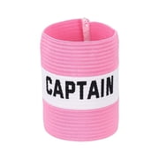 Uxcell Captain Armband, Soccer Captain Arm Bands Elastic Adjustable Leader Armbands Team Sport Rugby Player Band 4.1x3.4 In & Pink/White & 1Pcs-Fit for Football/Basketball Training