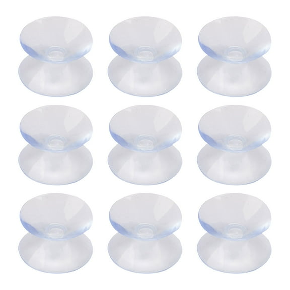 Uxcell Car 9 Pcs Clear Soft Plastic Double Sided Suction Cup