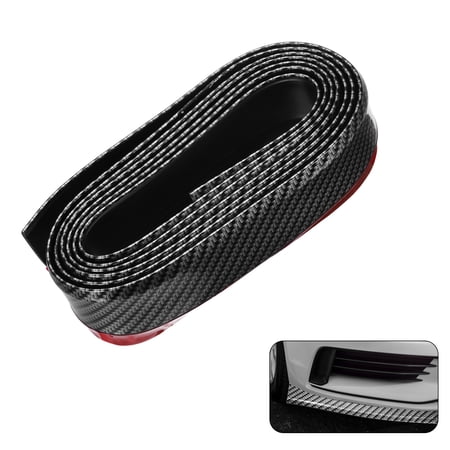 Uxcell Car Front Lip 8.2ft/2.5m Rubber Car Front Bumper Lip Guard Strip Anti-Collision Car Skirt Protector Universal Automotive Exterior Accessories for Car Truck SUV, Carbon Fiber Black