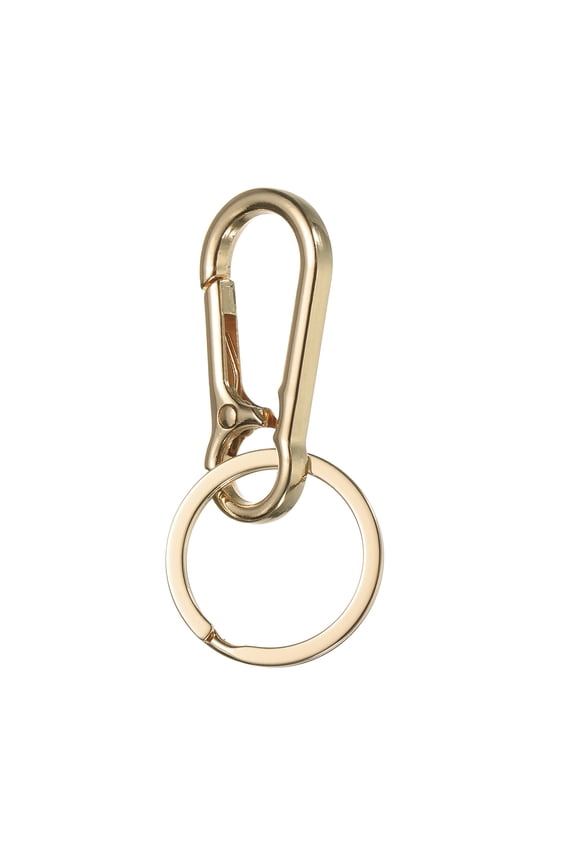 Car Key Chain Ring Clip 2.8 Inch Metal Keychain Key Fob Wristlet Keychain Fit Women Men for Home Car, Gold
