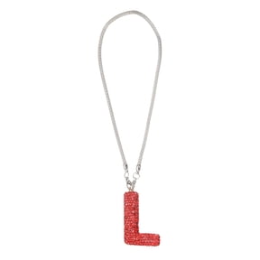 Uxcell Car Letter Charm, Initial L Bling Letter Interior Car Rear View Mirror Ornament Hanging Cute Crystal Rhinestone Pendant Auto Decoration for Women Men Lucky Gifts, Red
