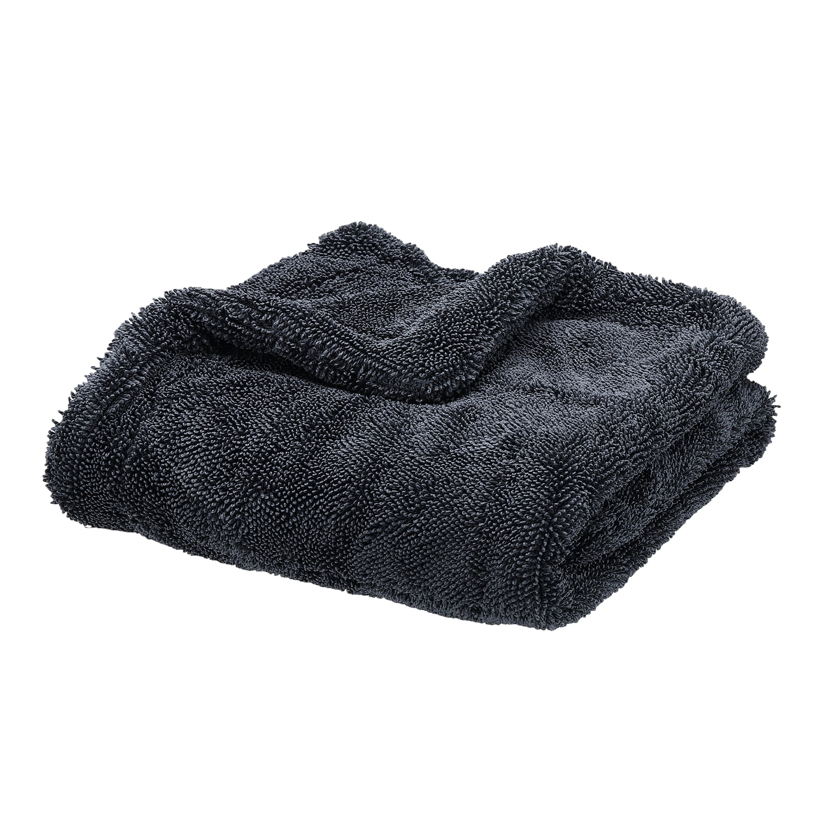 Uxcell Car Microfiber Towels 15.75 x 23.62 Inch Ultra Absorbent Microfiber Towel Care Polishing Detailing Waxing Cloths Double Layer for Car Kitchen Window, Grey(1300GSM)