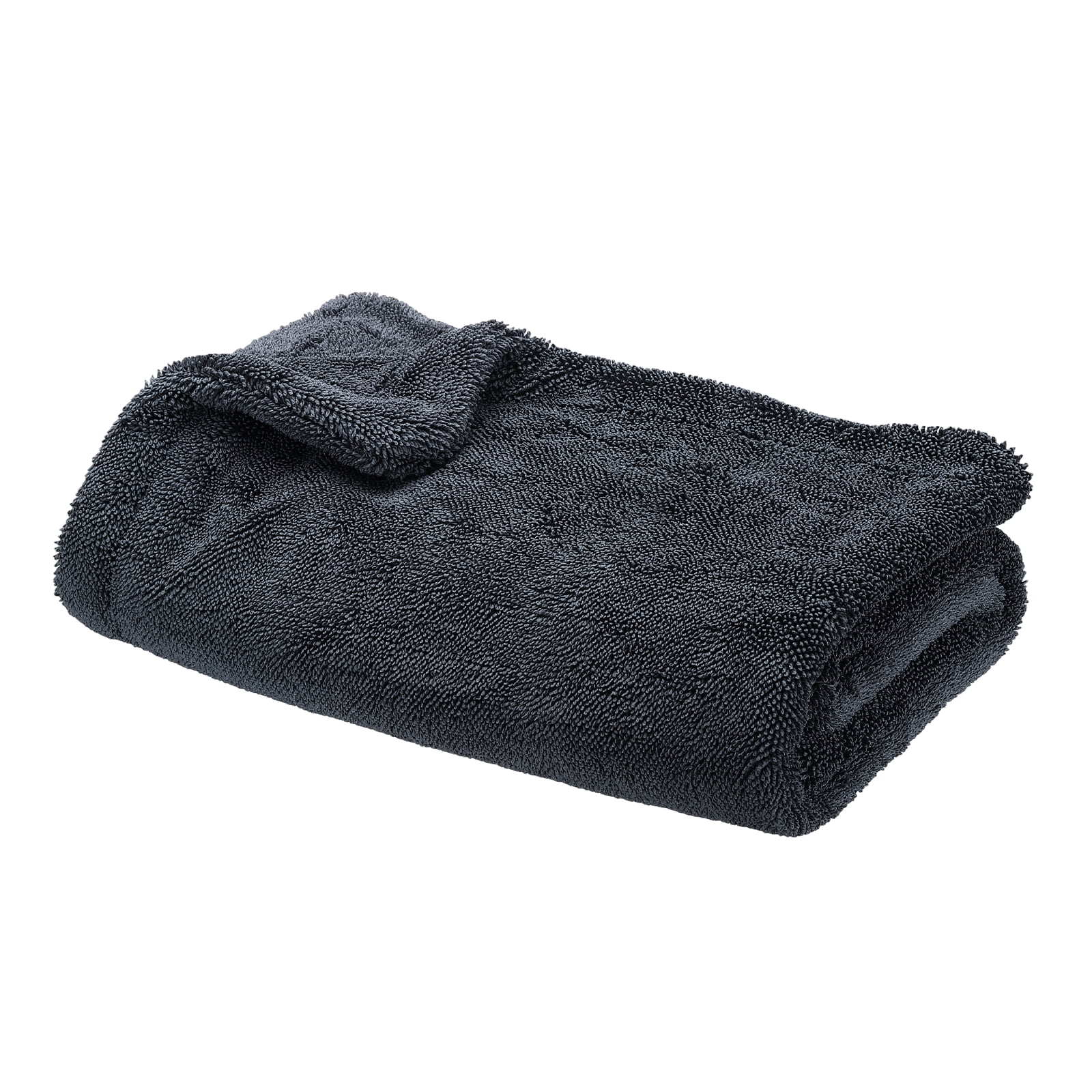 Uxcell Car Microfiber Towels 23.62 x 35.43 Inch Ultra Absorbent Microfiber Towel Care Polishing Detailing Waxing Cloths Double Layer for Car Kitchen Window, Grey(1100GSM)