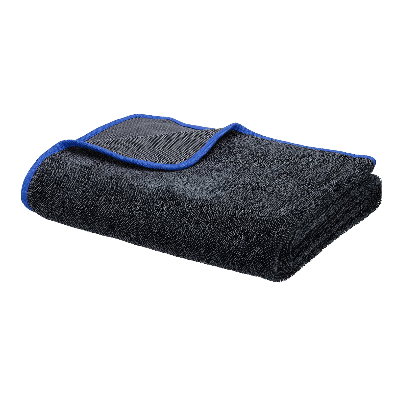 Uxcell Car Microfiber Towels 23.62 x 62.99 Inch Ultra Absorbent Microfiber Towel Care Polishing Detailing Waxing Cloths Single Layer for Car Kitchen Window, Grey/Blue(500GSM)