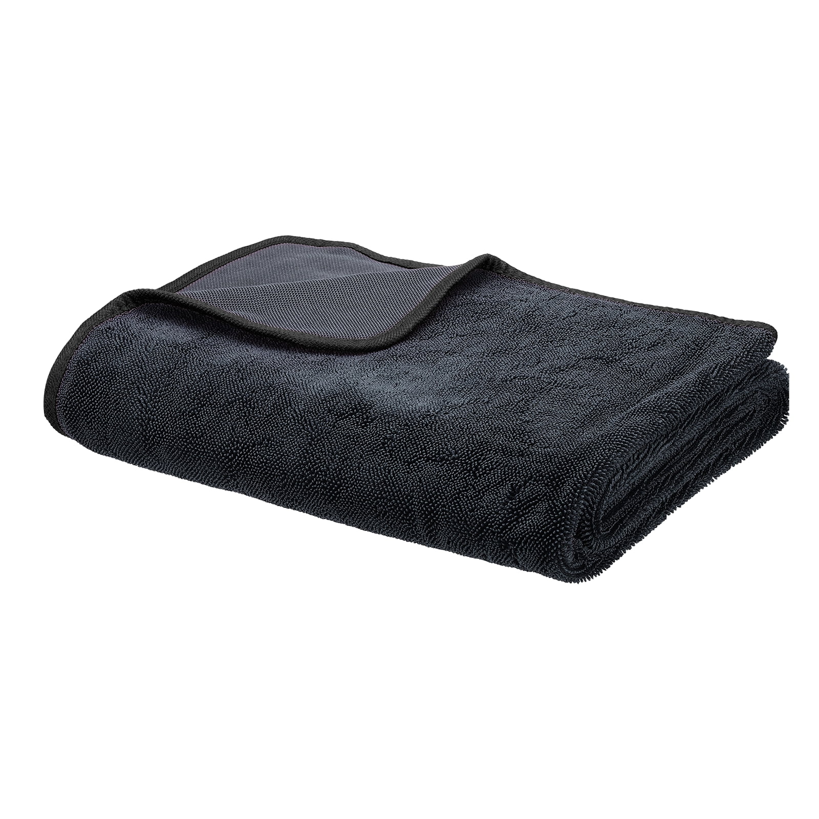 Uxcell Car Microfiber Towels 23.62 x 62.99 Inch Ultra Absorbent Microfiber Towel Care Polishing Detailing Waxing Cloths Single Layer for Car Kitchen Window, Grey/Black(600GSM)