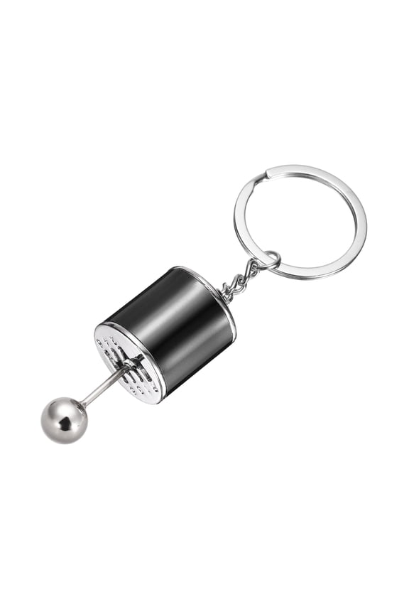 Car Shifter Gear Keychain Manual Transmission Auto Parts Key Chains Shift Lever Keyring Speed Gear Box Key Fob Fit Men Women for Trucks Bikes, Black
