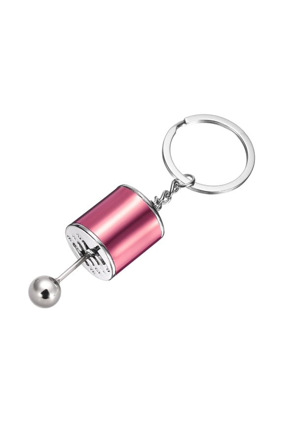 Car Shifter Gear Keychain Manual Transmission Auto Parts Key Chains Shift Lever Keyring Speed Gear Box Key Fob Fit Men Women for Trucks Bikes, Red
