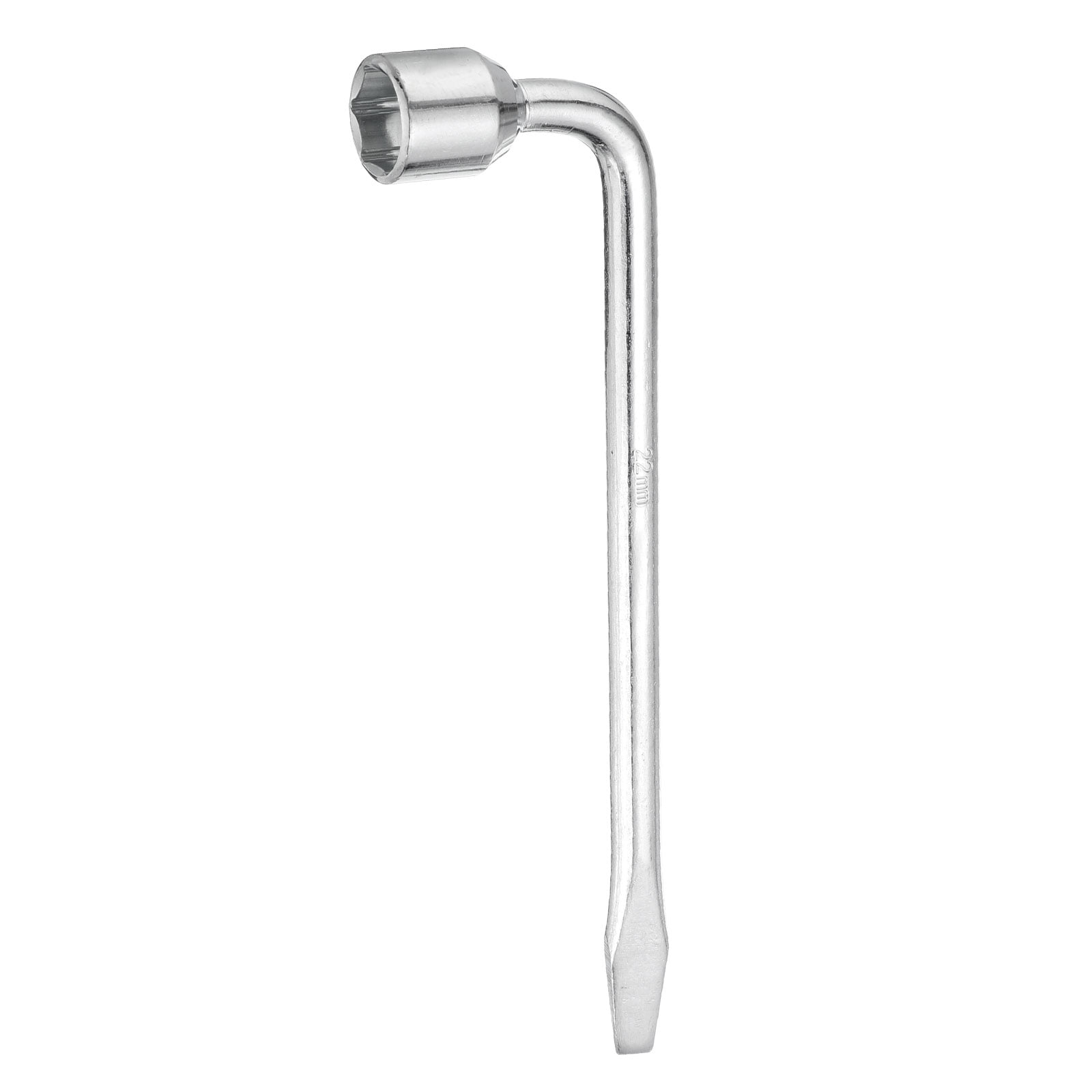 HARFINGTON 19mm L-Shape Tire Lug Wrench – CR-V Steel, Slotted End, Hex Socket, For Spare Tire Removal & Repair