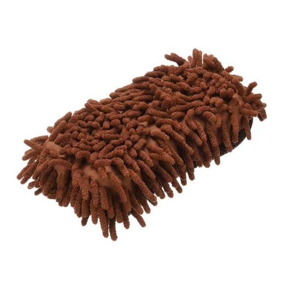 Uxcell Car Wash Sponge 8.7" x 4.3" Chenille Microfiber Mitt Scratch-Free Absorbent Scour Scrubber Cleaning Sponge for Washing Detailing on Cars, Boats, RVs, Coffee