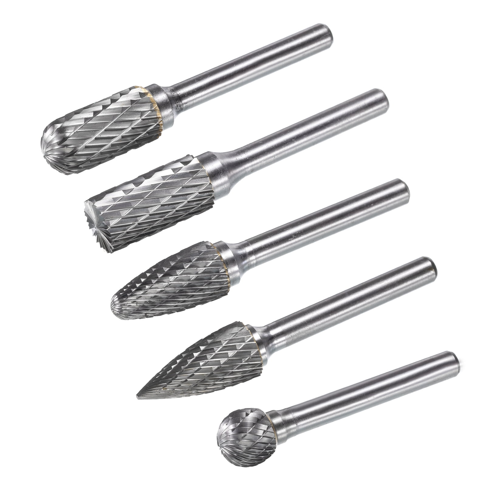 Uxcell Carbide Burrs Double Cut Rotary Burrs File Radius Cylinder Shape ...