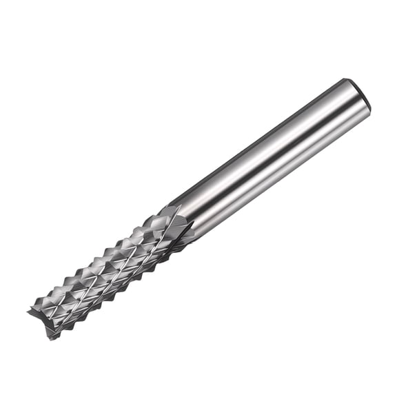 Uxcell Carbide End Mill, 0.24" Shank CNC Routers Bit 6mm x 22mm (Cutting Dia x Length) Engraving Milling Cutter for PCB Machine