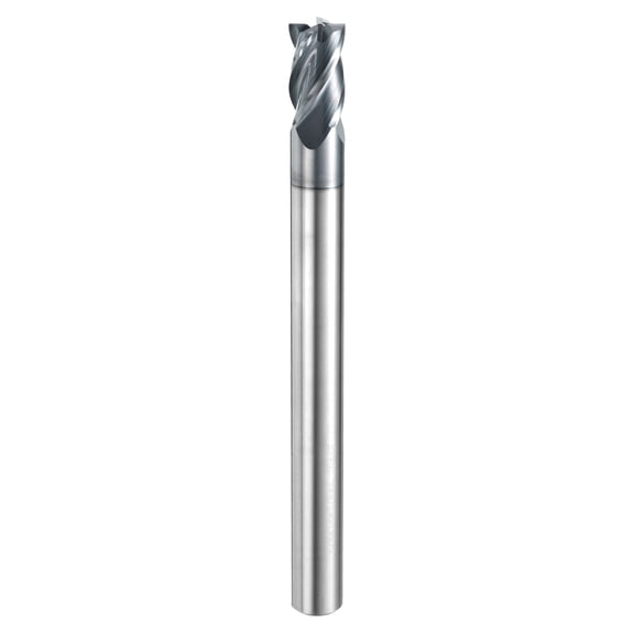 Uxcell Carbide Square End Mill 3/8" x 5/8" x 3/8" x 4-1/4" TiAlN Coated 4 Flutes 30 Degree Helix Milling Bit Cutter