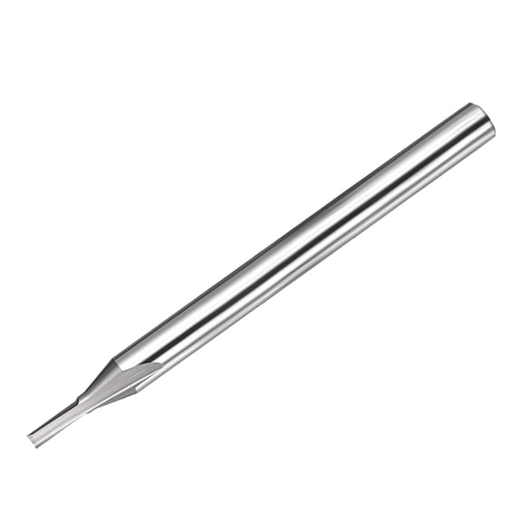 Uxcell Carbide Straight Router Bit, 1/8" Shank CNC Router Bits 1.5mm x 4mm (Cutting Dia x Length) 2 Flute End Mill Cutter for Solid Wood, MDF, Particle Board, Synthetic Board