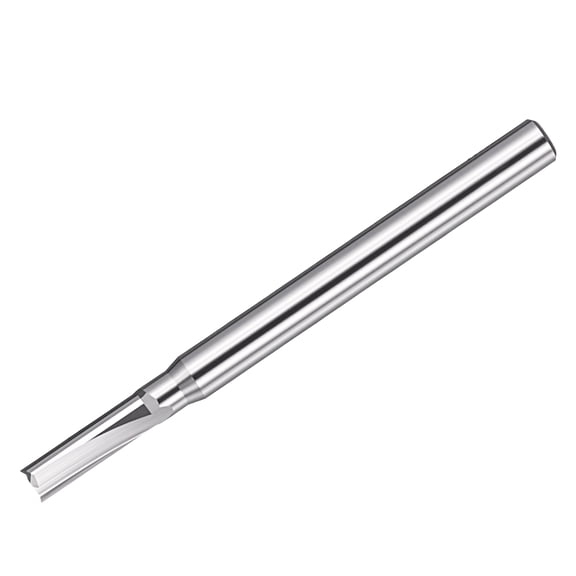 Uxcell Carbide Straight Router Bit, 1/8" Shank CNC Router Bits 2.5mm x 8mm (Cutting Dia x Length) 2 Flute End Mill Cutter for Solid Wood, MDF, Particle Board, Synthetic Board