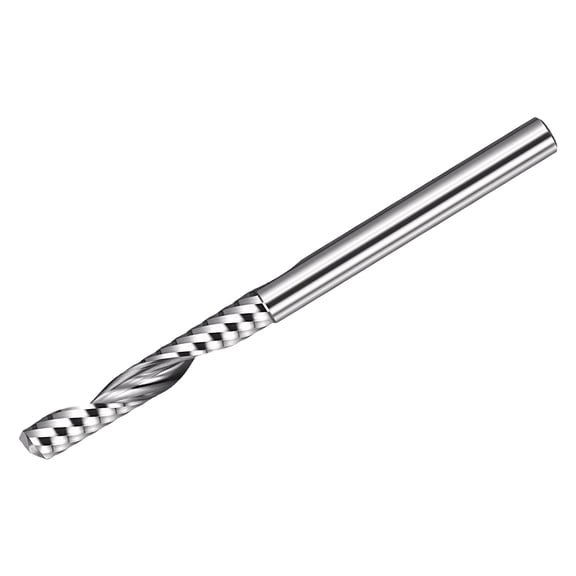 Uxcell Carbide Upcut Spiral Router Bit, 1/8 Inch Shank CNC Router Bits 1 x 4mm (Cutting Dia x Length) Single Flute End Mill Cutter for Acrylic Wood Cut, Inlay, Grooving