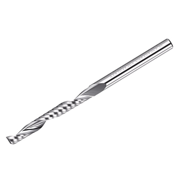 Uxcell Carbide Upcut Spiral Router Bit, 1/8 Inch Shank CNC Router Bits 1 x 4mm (Cutting Dia x Length) Single Flute End Mill Cutter for Acrylic Wood Cut, Inlay, Grooving
