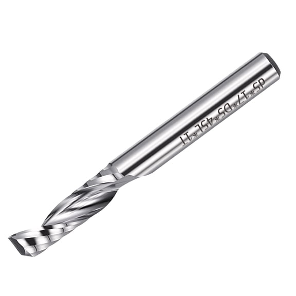 Uxcell Carbide Upcut Spiral Router Bit, 1/8 Inch Shank CNC Router Bits 1 x 4mm (Cutting Dia x Length) Single Flute End Mill Cutter for Acrylic Wood Cut, Inlay, Grooving