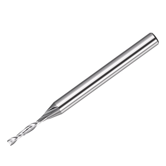 Uxcell Carbide Upcut Spiral Router Bit, 1/8" Shank CNC Router Bits 1.5mm x 8mm (Cutting Dia x Length) 2 Flutes End Mills Cutter for Hardwood, Solid Wood, Particle Board, MDF