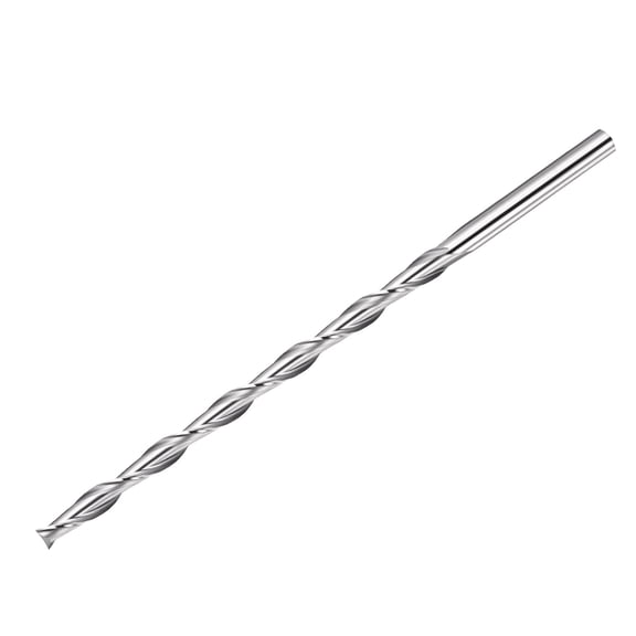 Uxcell Carbide Upcut Spiral Router Bit, 1/8" Shank CNC Router Bits 1/8" x 2-3/64" (Cutting Dia x Length) 2 Flutes End Mills Cutter for Hardwood, Solid Wood, Particle Board, MDF