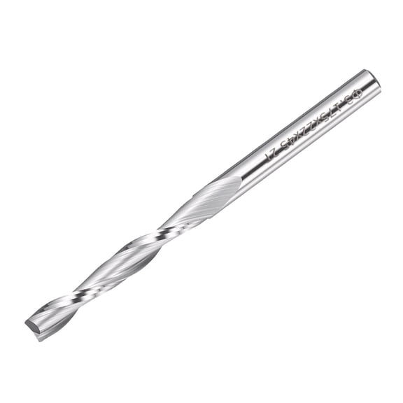 Uxcell Carbide Upcut Spiral Router Bit, 1/8" Shank CNC Router Bits 1/8" x 7/8" (Cutting Dia x Length) 2 Flutes End Mills Cutter for Hardwood, Solid Wood, Particle Board, MDF