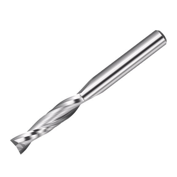 Uxcell Carbide Upcut Spiral Router Bit, 5mm Shank CNC Router Bits 5mm x 22mm (Cutting Dia x Length) 2 Flutes End Mills Cutter for Hardwood, Solid Wood, Particle Board, MDF