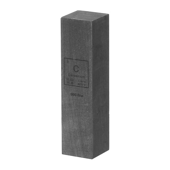Uxcell Carbon Cube, 0.5x2" C Density Stick High Density Element Rod Unique Metal Cube Periodic Table of Elements Collections Lab Experiment Teacher Scientific Classes, Square