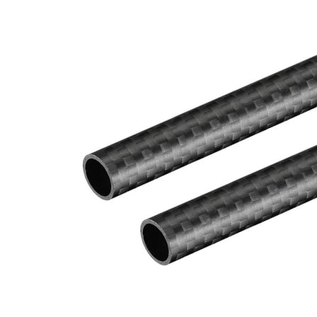 Uxcell Carbon Fiber Round Tube 10x8x330mm 3K Roll Wrapped Matt for RC Airplane 2 Pack