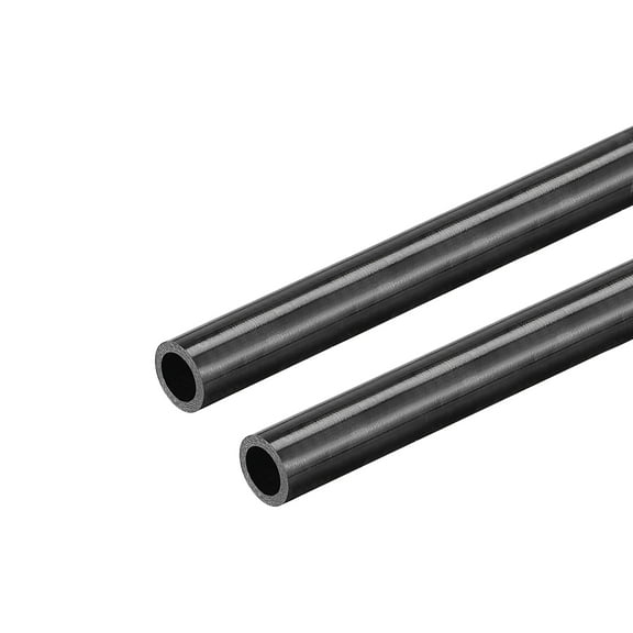 Uxcell Carbon Fiber Round Tube 6x4x350mm 3K Roll Wrapped Glossy for RC Airplane 2 Pack
