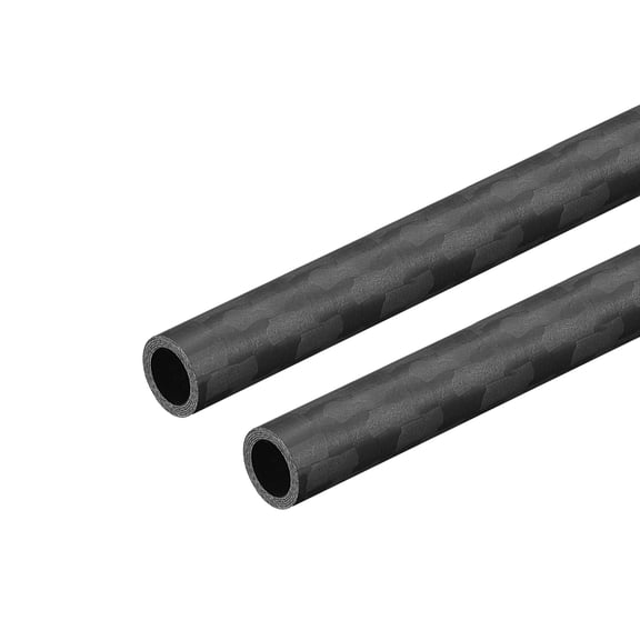 Uxcell Carbon Fiber Round Tube 6x4x500mm 3K Roll Wrapped Matt for RC Airplane 2 Pack