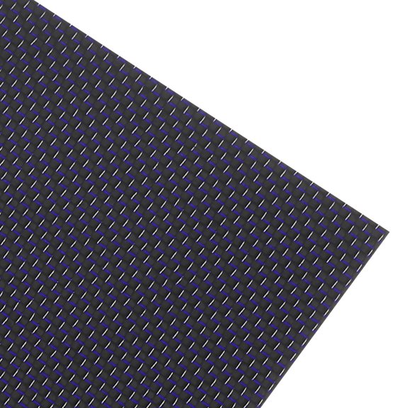 Uxcell Carbon Fiber Sheet 250x100x2mm 3K Carbon Fiber Board with Metallic Threads Plain Weave Glossy Surface Laminate Plate Panel for Automotive, Cars, RC Models, Drones, DIY, Blue