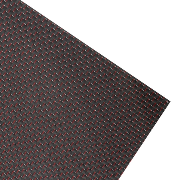 Uxcell Carbon Fiber Sheet 300x200x2mm 3K Carbon Fiber Board with Metallic Threads Plain Weave Glossy Surface Laminate Plate Panel for Automotive, Cars, RC Models, Drones, DIY, Red