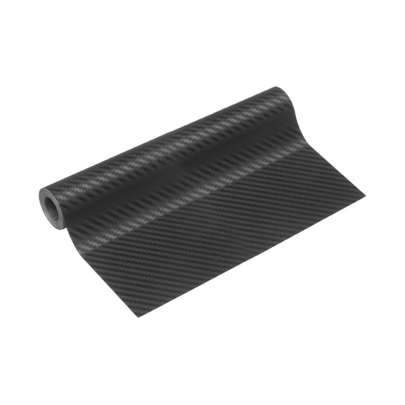 Uxcell Carbon Fiber Vinyl Wrap 12" x 1.6ft PET Self-Adhesive Car Sticker Black