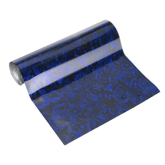 Uxcell Carbon Fiber Vinyl Wrap 20" x 1.6ft PET Self-Adhesive Car Sticker Blue