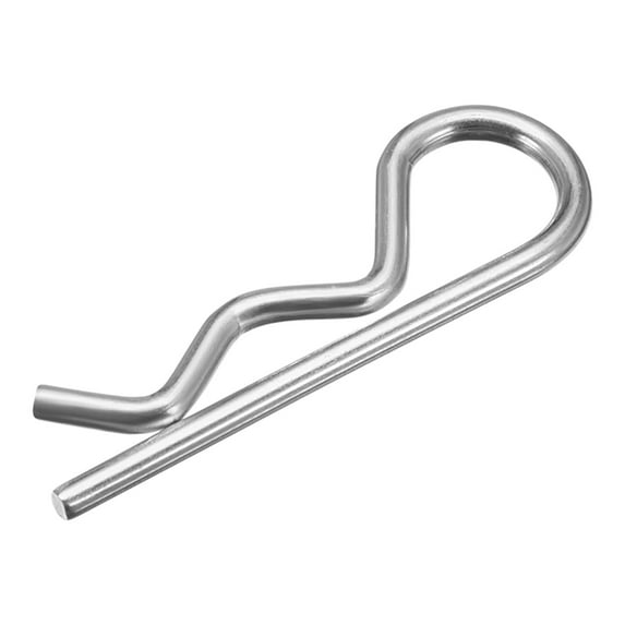 Uxcell Carbon Steel R Shaped Spring Cotter Clip Pin Fastener Hardware Silver Tone 20Pcs 1.8mm x 32m