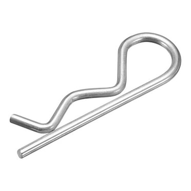 Uxcell Carbon Steel R Shaped Spring Cotter Clip Pin Fastener Hardware Silver Tone 20Pcs 2mm x 40m