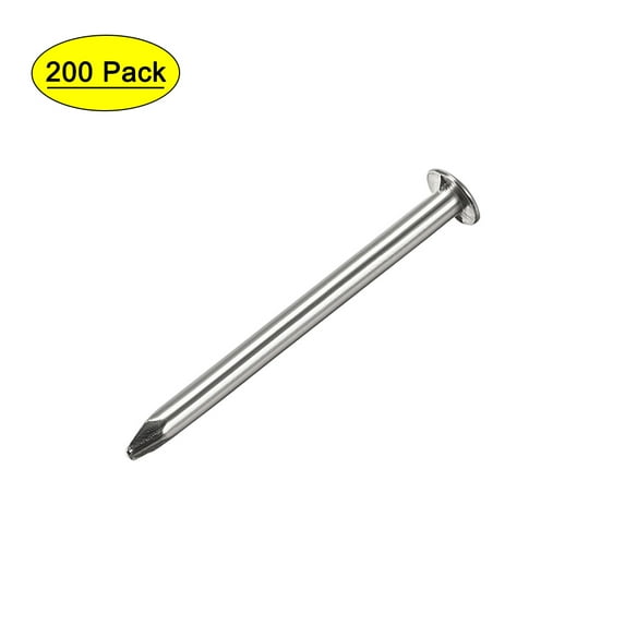 Uxcell Carbon Steel Tiny Nail Nickel-plated for DIY Decorative Pictures Wooden Boxes 0.75" Length Silver 200pcs