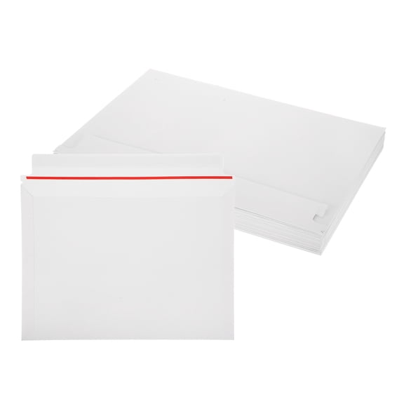 Uxcell Cardboard Envelopes, (13" x 10", White) (25Pcs), Rigid Mailers Self Seal Photo Document Mailers Stay Flat Shipping Envelopes, Suit for CD/Photos/Documents/Pictures/Papers/Files